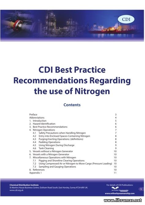 CDI Best Practice Recommendation Regarding the Use of Nitrogen