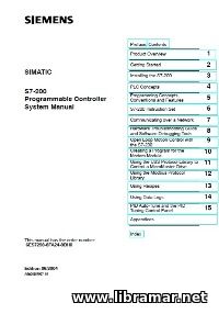 SIEMENS SIMATIC S7—200 PROGRAMMABLE CONTROLLER SYSTEM MANUAL