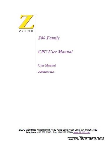 Z80 FAMILY CPU USER MANUAL UM008005—0205
