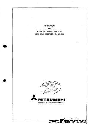 MITSUBISHI HYDRAULIC DECK CRANE 25—30T FINISHED PLAN AND INSTRUCTION MANUAL