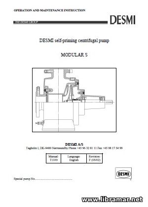DESMI Self-Priming Centrifugal Pump Operation and Maintenance Instruct