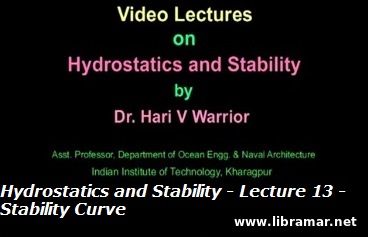 HYDROSTATICS AND STABILITY — LECTURE 13 — STABILITY CURVE
