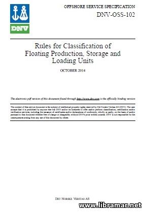 DNV Rules for Classification of Floating Production, Storage and Loadi