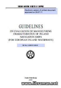 RS GUIDELINES ON EVALUATION OF MANOEUVRING CHARACTERISTICS OF INLAND NAVIGATION SHIPS