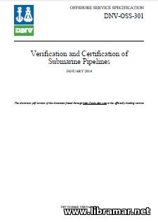 DNV — VERIFICATION AND CERTIFICATION OF SUBMARINE PIPELINES