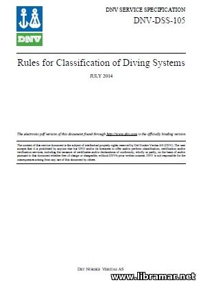 Rules for Classification of Diving Systems