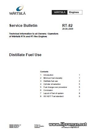 WARTSILA RT—82 SERVICE BULLETIN — DISTILLATE FUEL USE