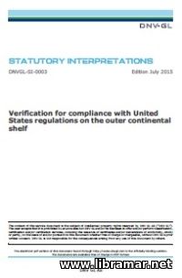 DNV—GL — VERIFICATION FOR COMPLIANCE WITH U.S. REGULATIONS ON THE OUTER CONTINENTAL SHELF