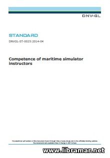 DNV—GL — COMPETENCE OF MARITIME SIMULATOR INSTRUCTORS