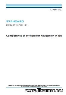 DNV—GL — COMPETENCE OF OFFICERS FOR NAVIGATION IN ICE