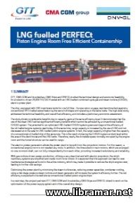 LNG FUELLED PERFECT — PISTONE ENGINE ROOM FREE EFFICIENT CONTAINERSHIP