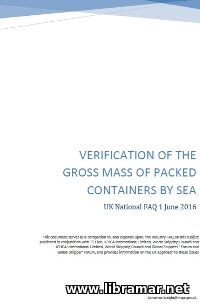 VERIFICATION OF THE GROSS MASS OF PACKED CONTAINERS BY SEA — UK NATIONAL FAQ