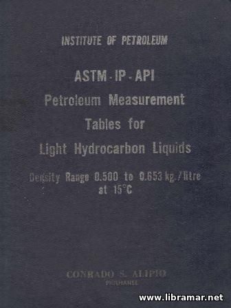 ASTM Petroleum Measurement Tables for Light Hydrocarbon Liquids