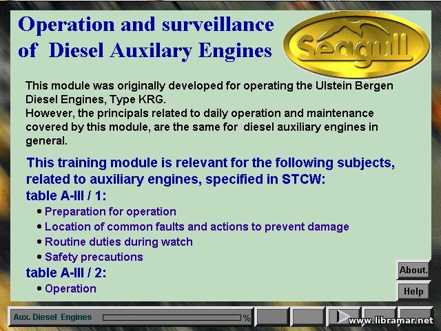 operation and surveillance of diesel auxuliary engines