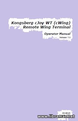 KONGSBERG CJOY WT (CWING) REMOTE WING TERMINAL OPERATOR MANUAL