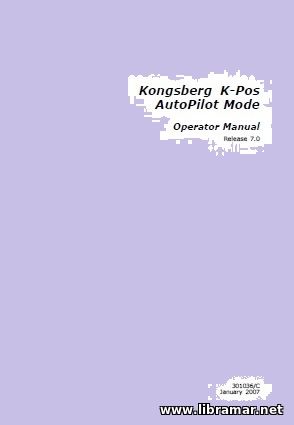 KONGSBERG K—POS AUTOPILOT MODE OPERATION MANUAL