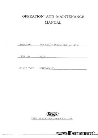 Cargo Deck Crane SSHS3024-T1 Instruction Manual