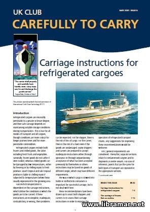 UK Club Carriage Instructions for Refrigerated Cargoes