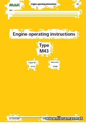 MaK M43 Type Engine Operating Instructions