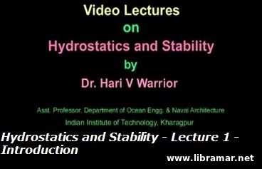HYDROSTATICS AND STABILITY — LECTURE 1 — INTRODUCTION