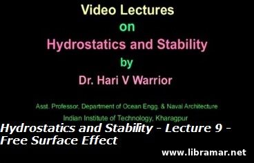 HYDROSTATICS AND STABILITY — LECTURE 9 — FREE SURFACE EFFECT
