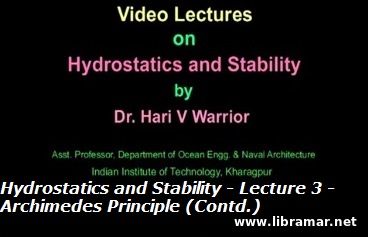 Hydrostatics and Stability - Lecture 3 - Archimedes Principle (Contd.)