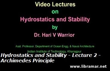 HYDROSTATICS AND STABILITY — LECTURE 2 — ARCHIMEDES PRINCIPLE