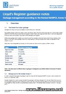 LLOYD'S REGISTER GUIDANCE NOTES — GARBAGE MANAGEMENT ACCORDING TO THE REVISED MARPOL ANNEX V