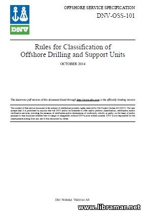 DNV RULES FOR CLASSIFICATION OF OFFSHORE DRILLING AND SUPPORT UNIT