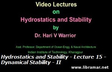 HYDROSTATICS AND STABILITY — LECTURE 15 — DYNAMICAL STABILITY — II