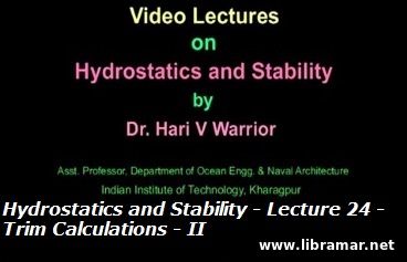 Hydrostatics and Stability - Lecture 24 - Trim Calculations - II