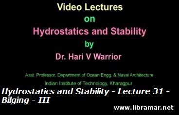 HYDROSTATICS AND STABILITY — LECTURE 31 — BILGING — III