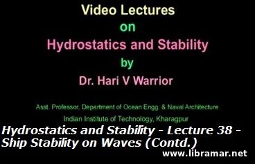 HYDROSTATICS AND STABILITY — LECTURE 38 — SHIP STABILITY ON WAVES (CONTD.)