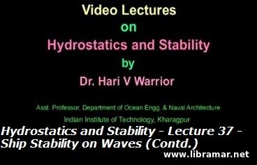 Hydrostatics and Stability - Lecture 37 - Ship Stability on Waves (Con
