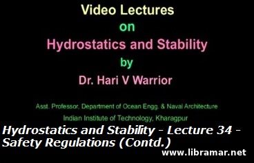 Hydrostatics and Stability - Lecture 34 - Safety Regulations (Contd.)