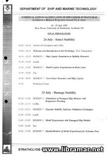 First International Ship Stability Workshop - 1995 - Glasgow