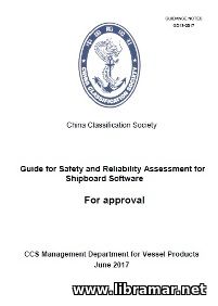 CCS Guide for Safety and Reliability Assessment for Shipboard Software