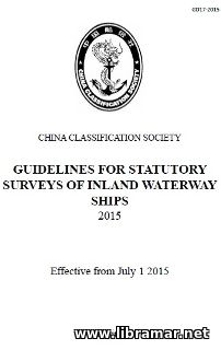 CCS Guidelines for Statutory Surveys of Inland Waterway Ships