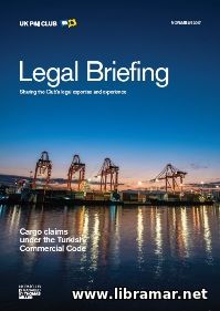 LEGAL BRIEFING — CARGO CLAIMS UNDER THE TURKISH COMMERCIAL CODE