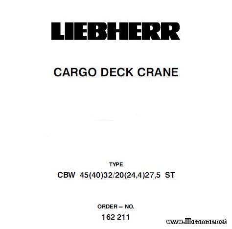LIEBHERR CARGO DECK CRANE MAINTENANCE INSTRUCTION