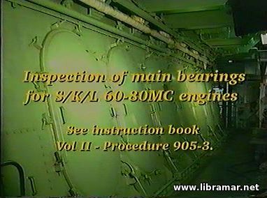 INSPECTION OF MAIN BEARINGS FOR S—K—L 60—80MC ENGINES
